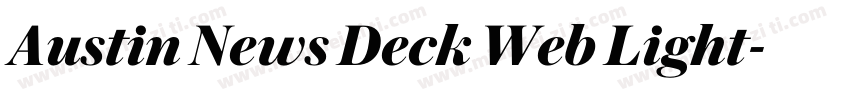 Austin News Deck Web Light字体转换